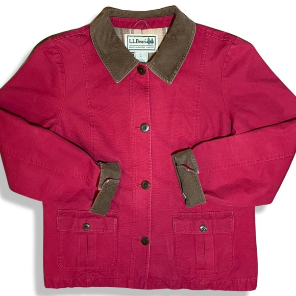 L.L. Bean Jackets & Blazers - Vintage L.L.Bean Flannel Lined Chore Jacket SIZE: Women’s L